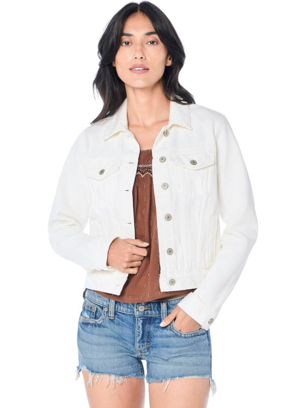 Stylish Women's Tomboy Trucker Jean Jacket - Casual Denim Outerwear, Perfect Fit